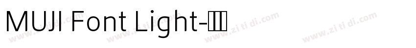 MUJI Font Light字体转换